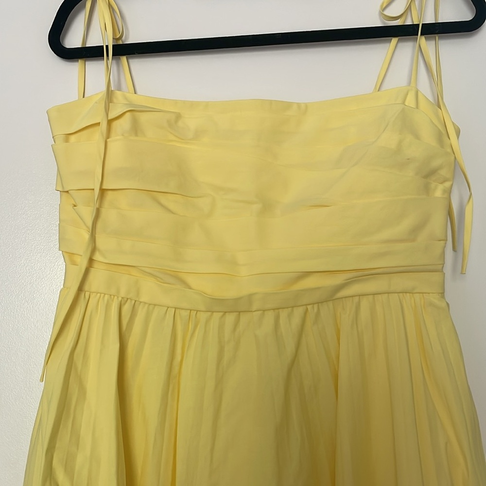 LIKE NEW Jonathan Simkhai LIMONCELLO CAROLINE COTTON POPLIN PLEATED MIDI DRESS - Picture 7 of 9